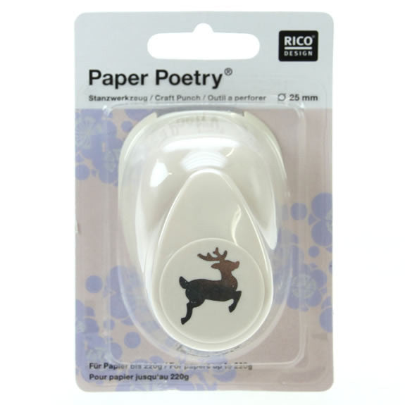 Paper Poetry: Punch Reindeer 25mm