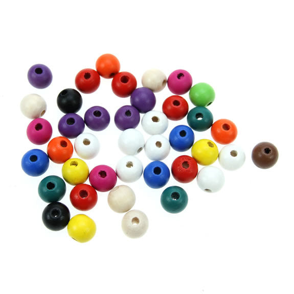 Rico - Wood Beads Multcol. 40 x 12 mm12 mm