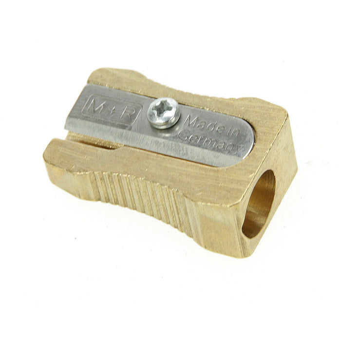 M+R Professional Solid Brass Wedge Single Hole Sharpener