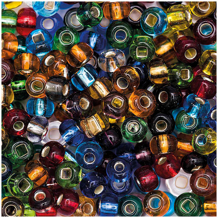 Rico Glass Beads - Silver/Multicoloured