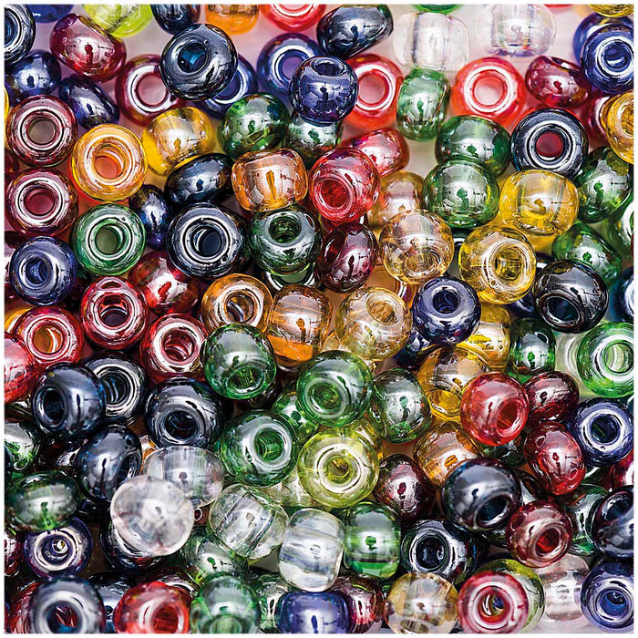Rico Glass Beads - Transparent Multicoloured