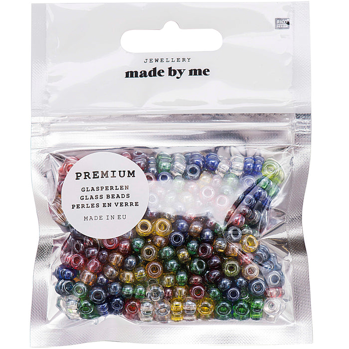 Rico Glass Beads - Transparent Multicoloured