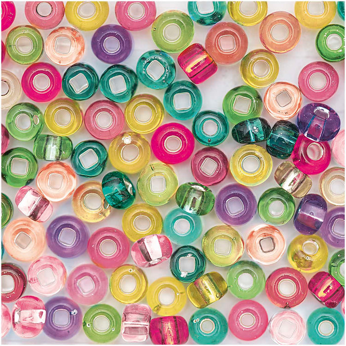 Rico Glass Beads - Silver/Pastel Colours