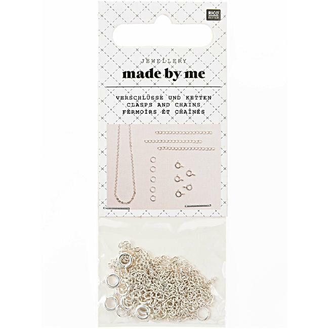 Rico: Clasps and Chains Silver 14pcs