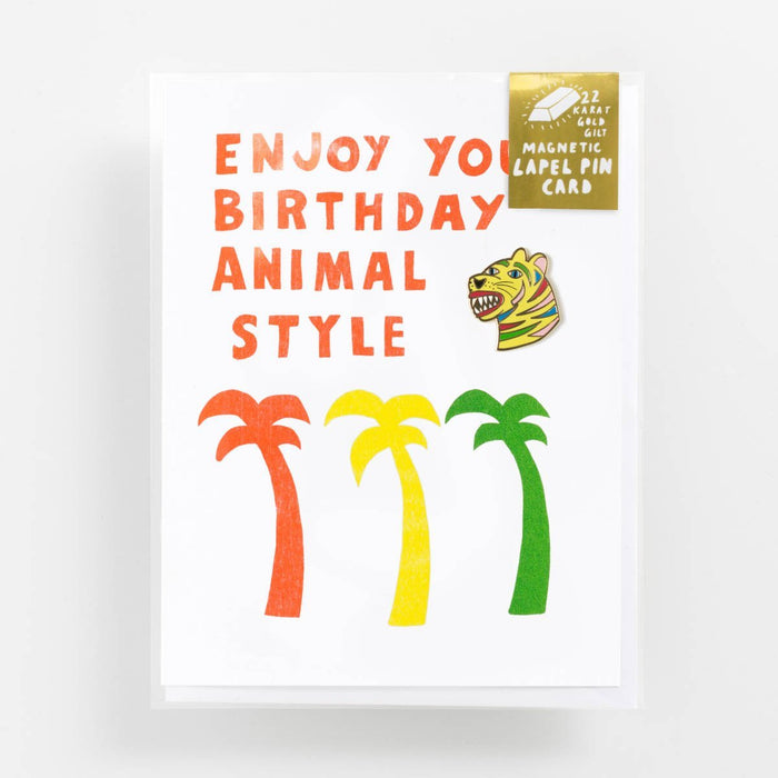 YOW: Magnetic Label Pin Card - Animal Style