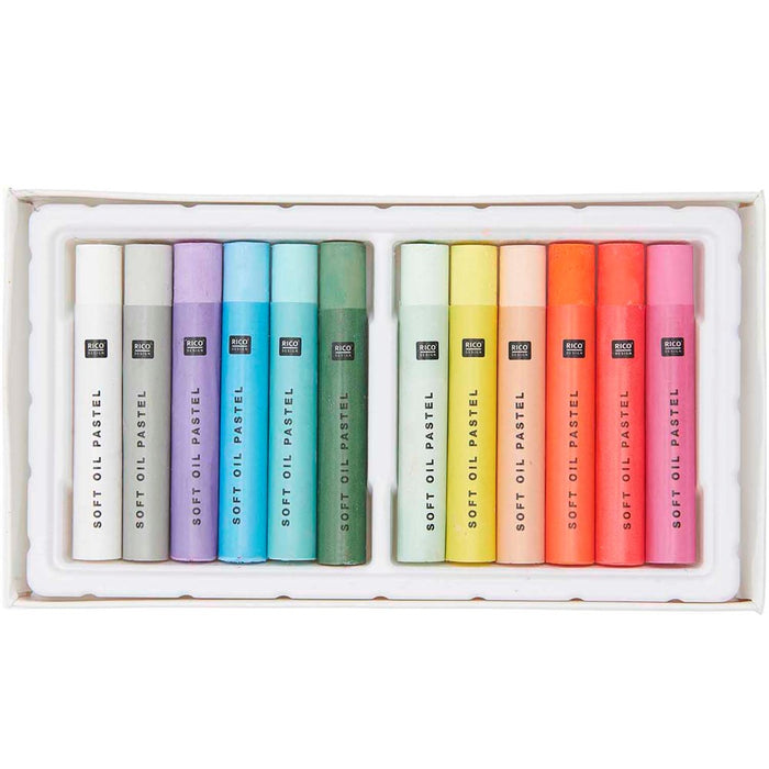 Rico: Oil Pastels 12 colours Pastel & Neon