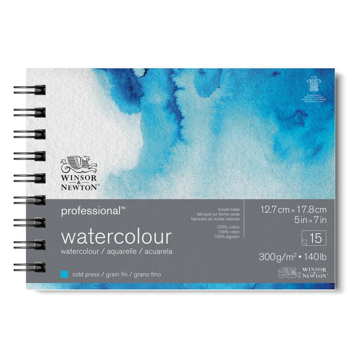 W&N Professional Watercolour Spiral Pad Cold Press 5x7in