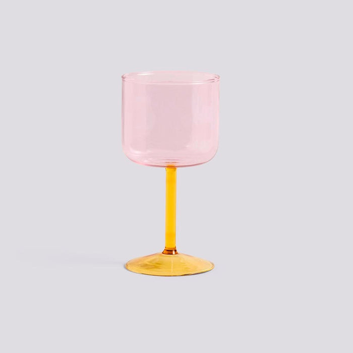 HAY / TINT WINE GLASS / SET OF 2 / 0.25 L PINK AND YELLOW