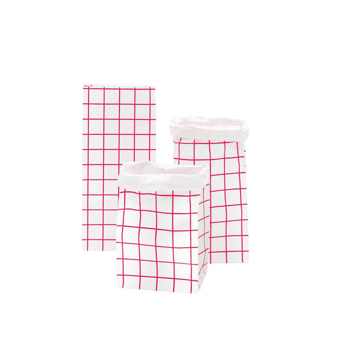 Rico Block Bottom Bag - Pink Checkered - Small