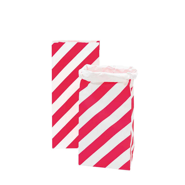 Paper Poetry: Maxi Block Bottom Bag Pink Stripes - Medium