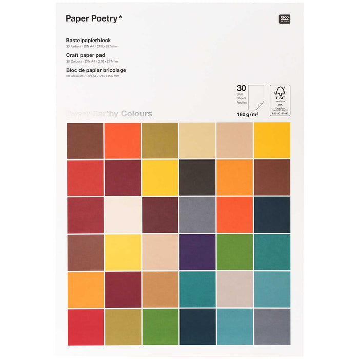Paper Pad 180G - Super Earthy Colours