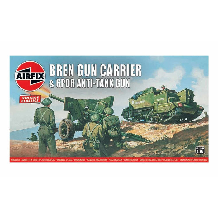 Airfix Vintage Classics - Bren Gun Carrier & 6pdr Anti-Tank Gun 1:76