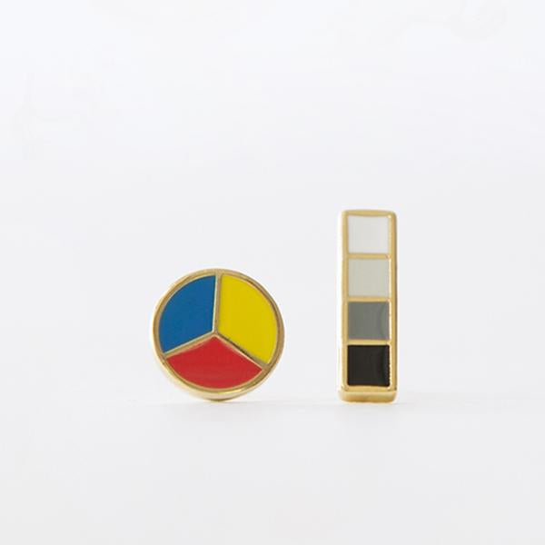YOW: Earrings - Color Wheel & Grayscale