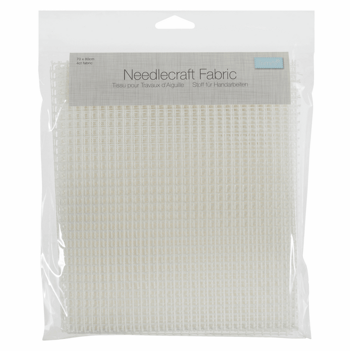 Needlecraft Fabric: Canvas: 4 Count: 70 x 80cm: White
