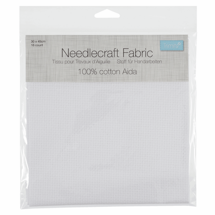 Needlecraft Fabric: Aida: White 16 Count