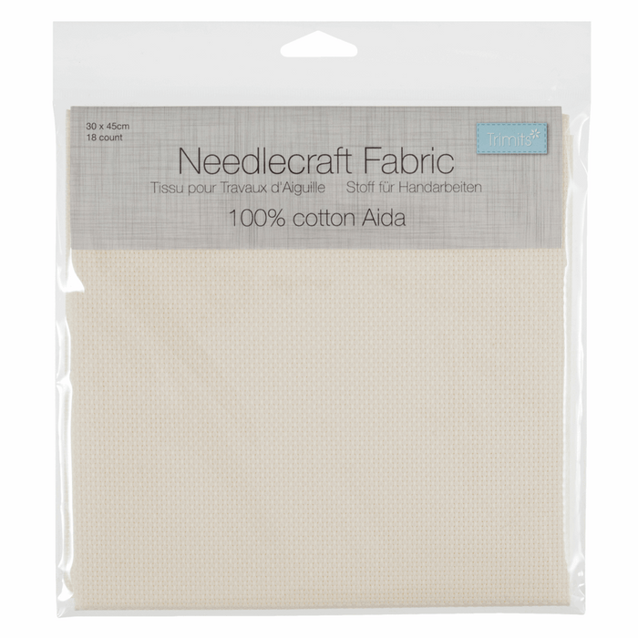 Needlecraft Fabric: Aida: Cream 18count