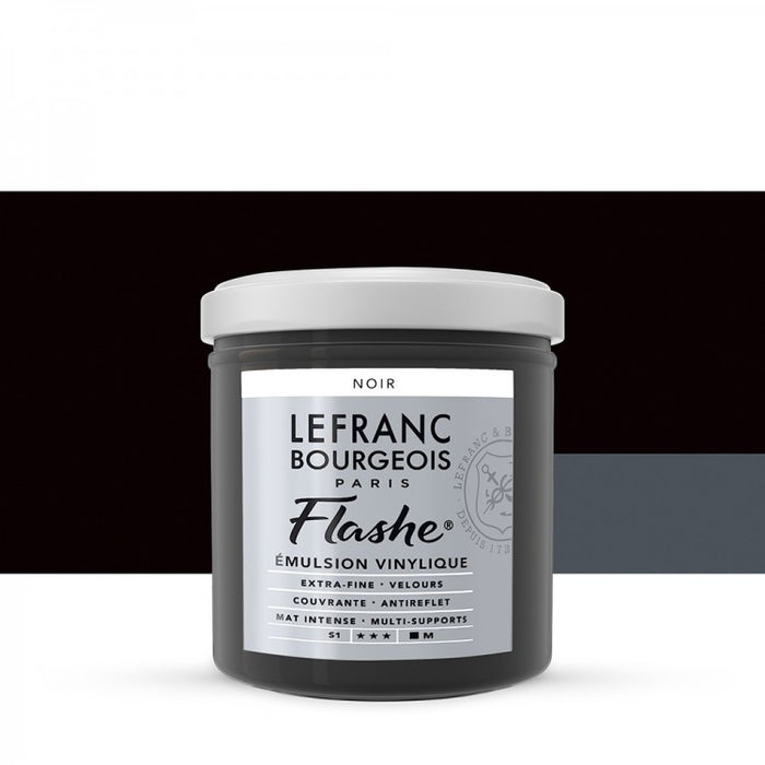 Lefranc Bourgeois Flashe Vinyl Paint 125ml - Black