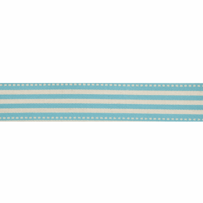 Natural Trim- 5m x 15mm - Stripes - Blue