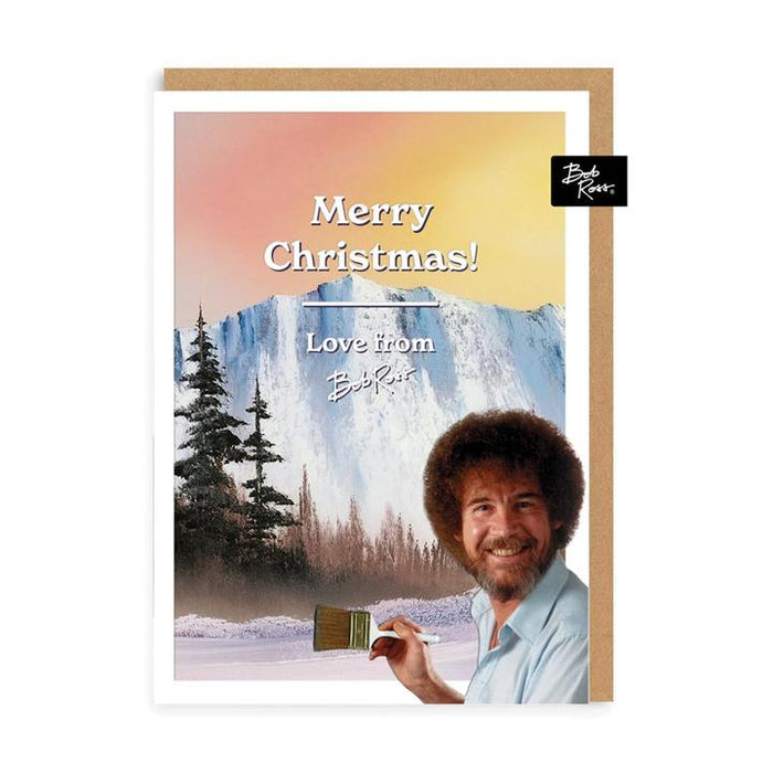 Bob Ross Merry Christmas Snow Mountain Card \ Bob Ross Merry Christmas Snow Mountain Card \ 5056392408530