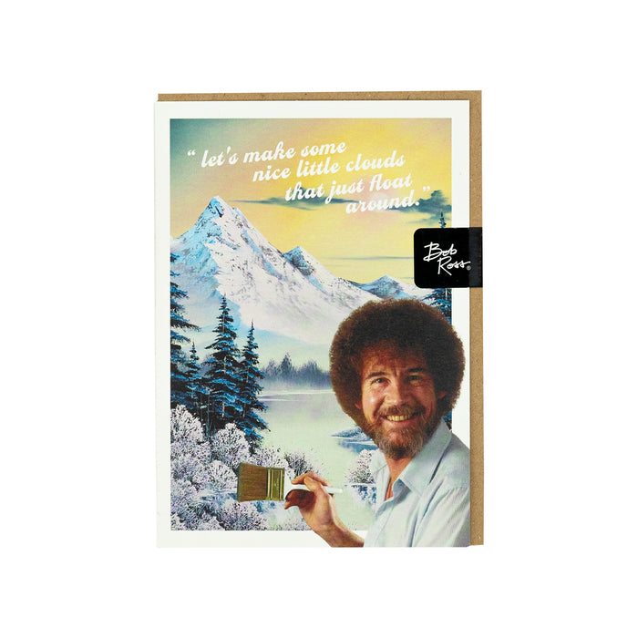 Bob Ross Let's Make Some Nice Little Clouds Card