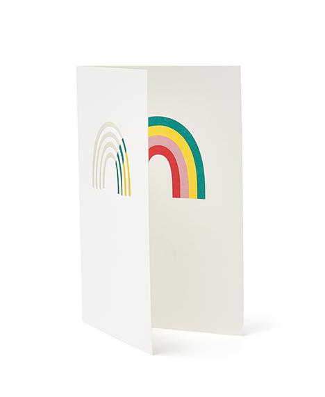 Rainbow Die Cut Greeting Card