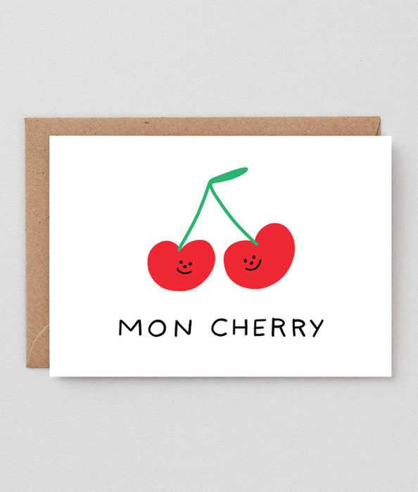 Mon Cherry Greetings Card