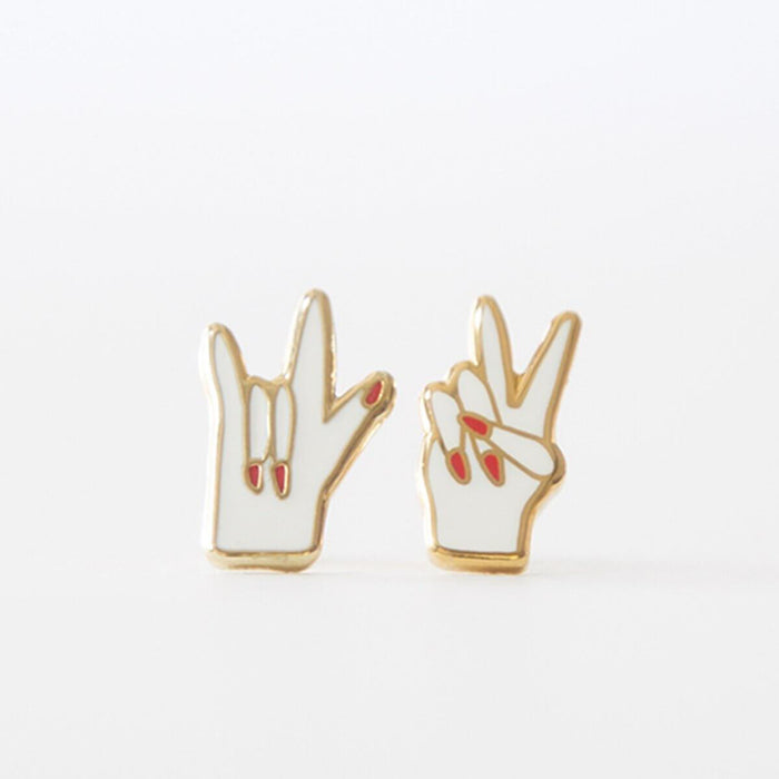 YOW: Earrings - Peace & Love