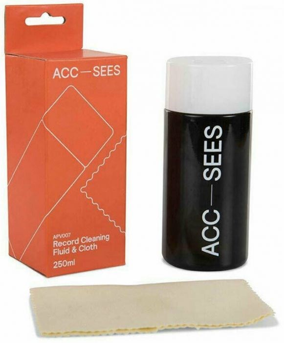 Acc-Sees Record Cleaning Fluid 250ml & Cloth