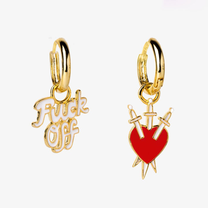 YOW: Earrings - F*ck Off & Heart