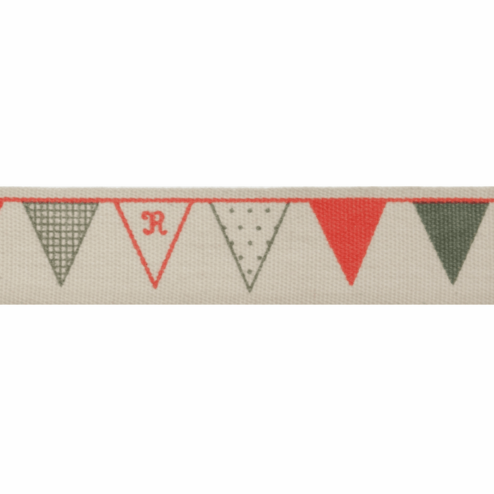 Natural Trim- 5m x 15mm - Bunting - Red & Green