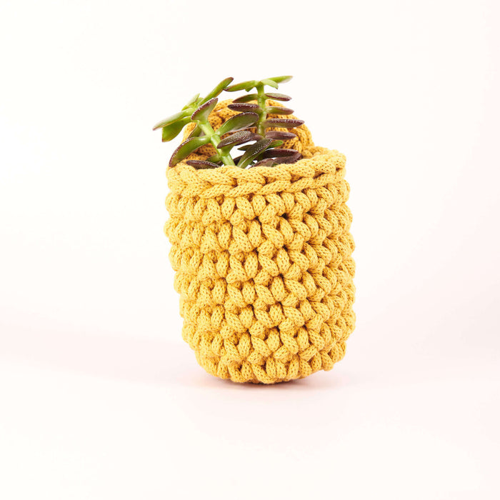 Easy Peasy Crochet Pot Kit - Mustard