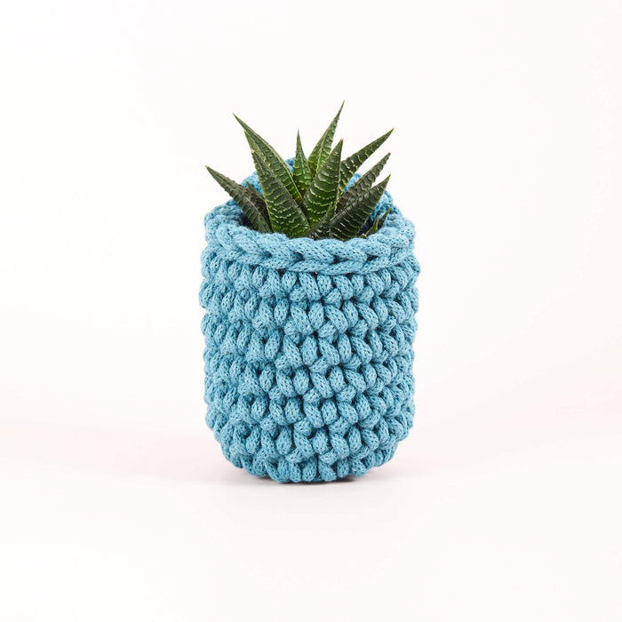 Easy Peasy Crochet Pot Kit - Teal