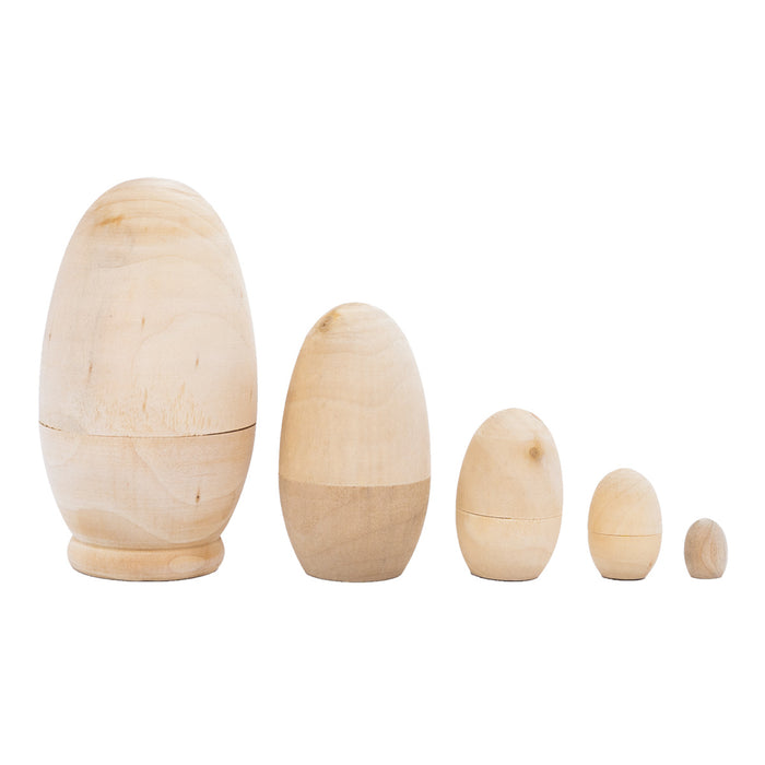Nesting Wooden Egg Set - 5pces
