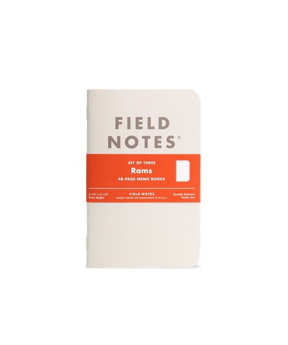 FIELD NOTES - Rams - Set of Three 48-Page Memo Books