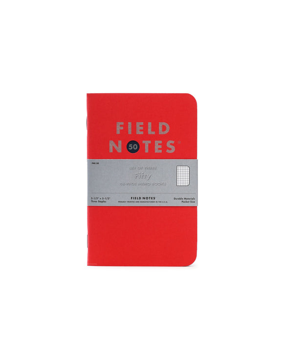 FIELD NOTES Fifty 3-PACK Memo Books Graph Grid