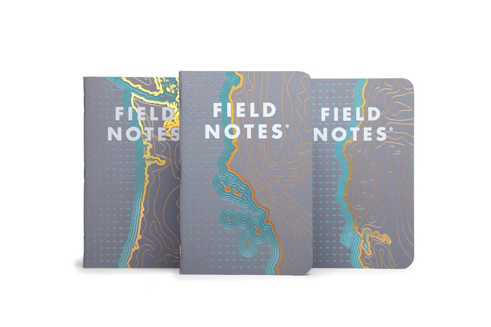 FIELD NOTES Pack of 3 - Coastal - Foil-Stamped Coastlines