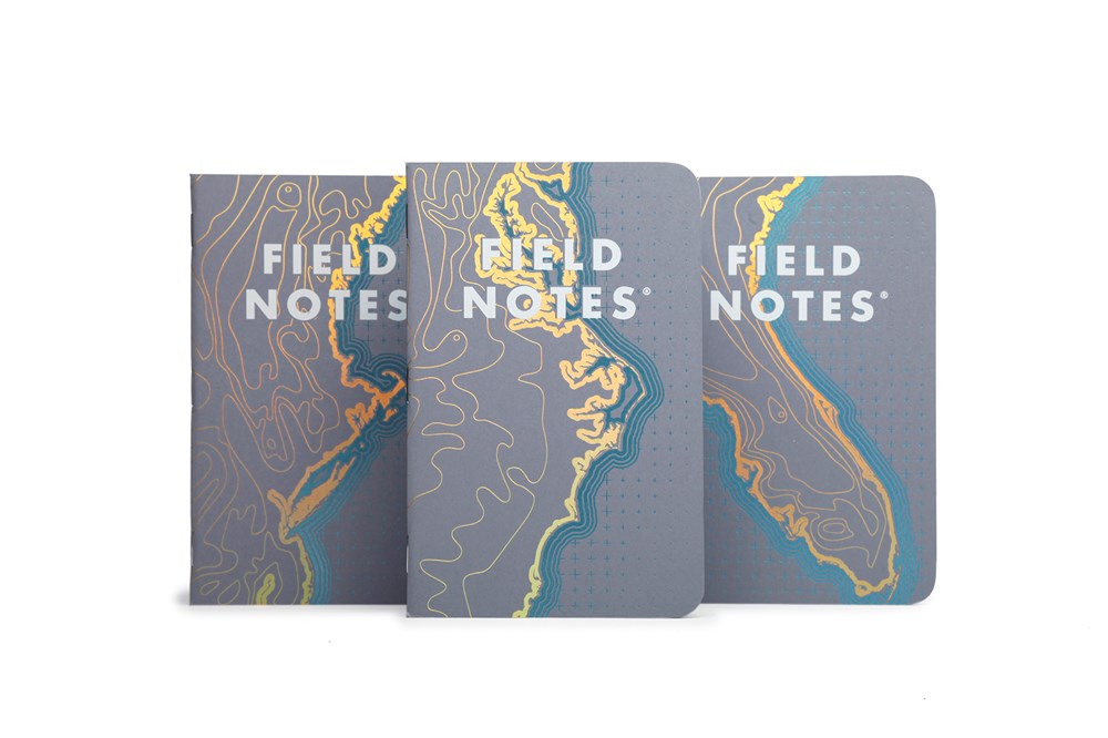 FIELD NOTES Pack of 3 - Coastal - Foil-Stamped Coastlines