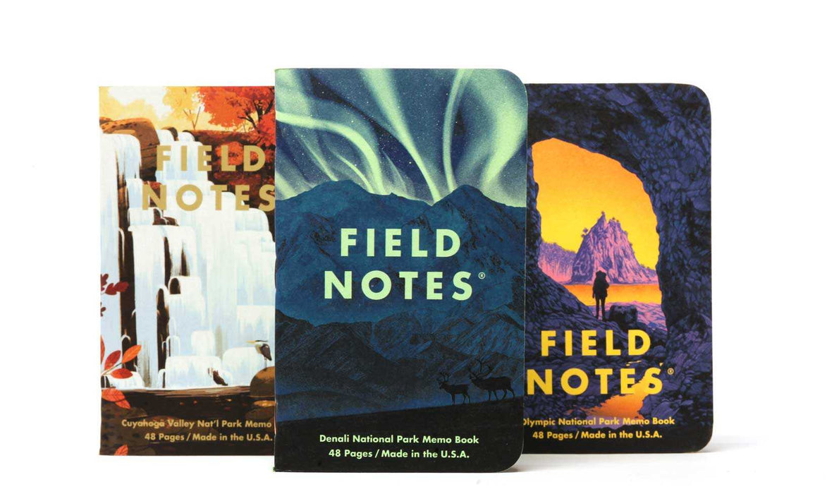 FIELD NOTES National Parks Series E 3-Pack Memo Books Graph Grid