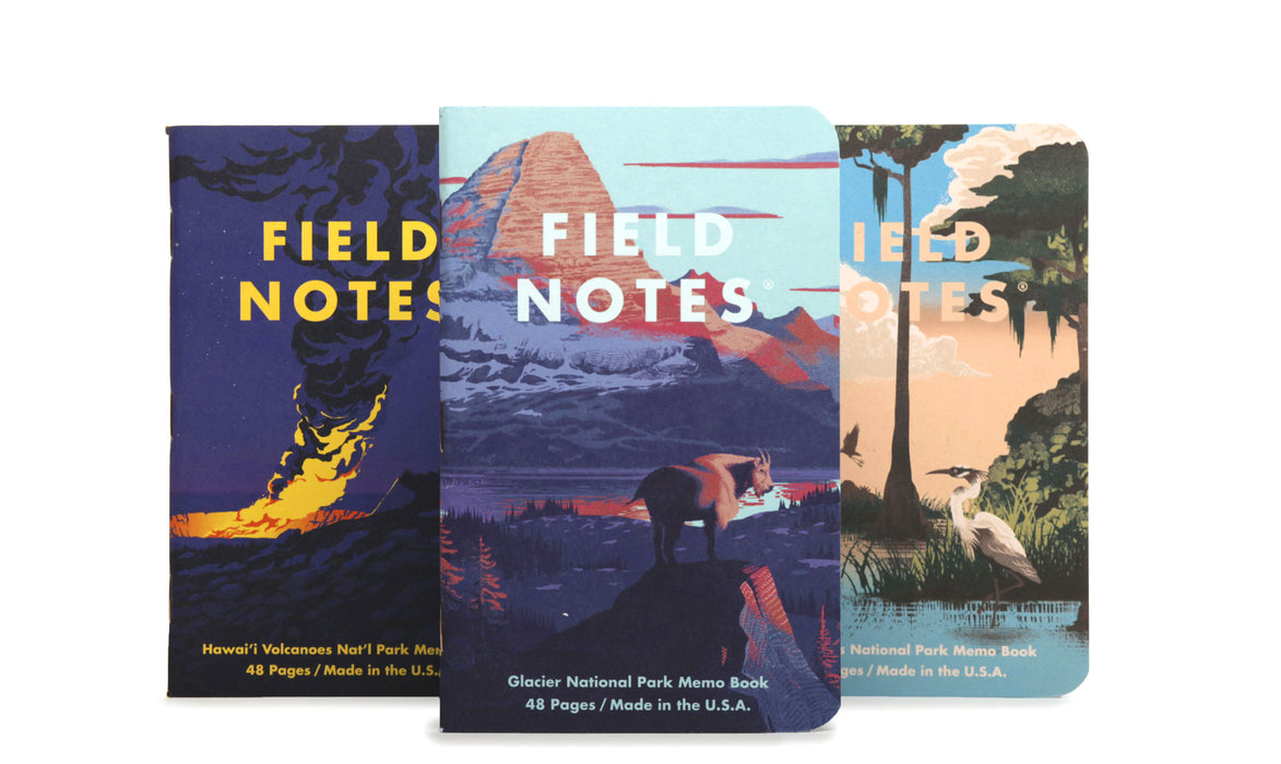FIELD NOTES National Parks Series F 3-Pack Memo Books Graph Grid