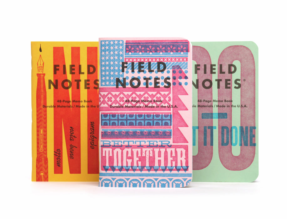 FIELD NOTES UNITED STATES OF LETTERPRESS 3 - Pack