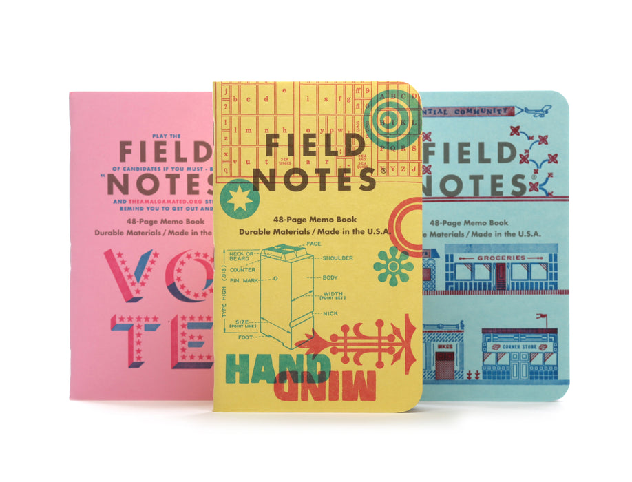 FIELD NOTES UNITED STATES OF LETTERPRESS 3 - Pack