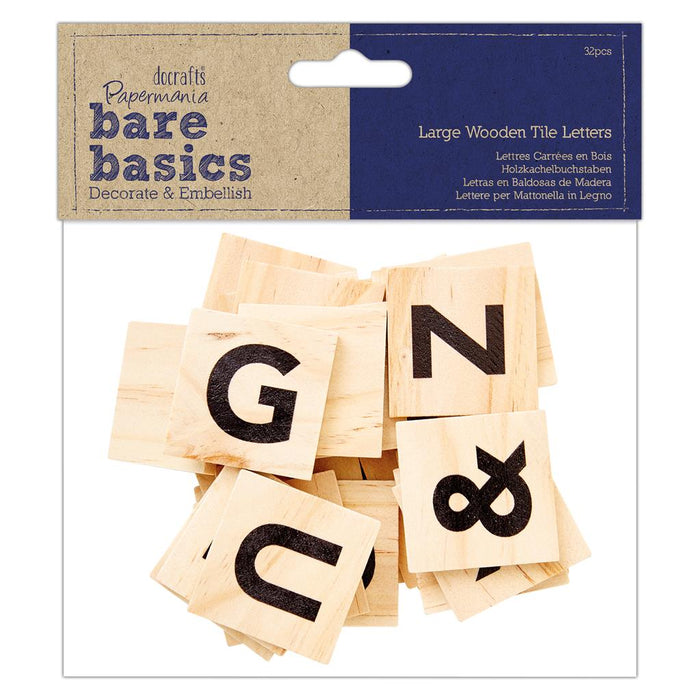 Big Wooden Tile Letters (32pcs)