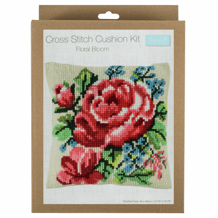Cross Stitch Cushion Kit - Floral Bloom