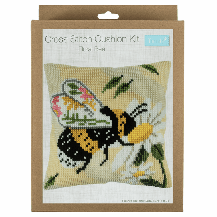Cross Stitch Cushion Kit - Floral Bee