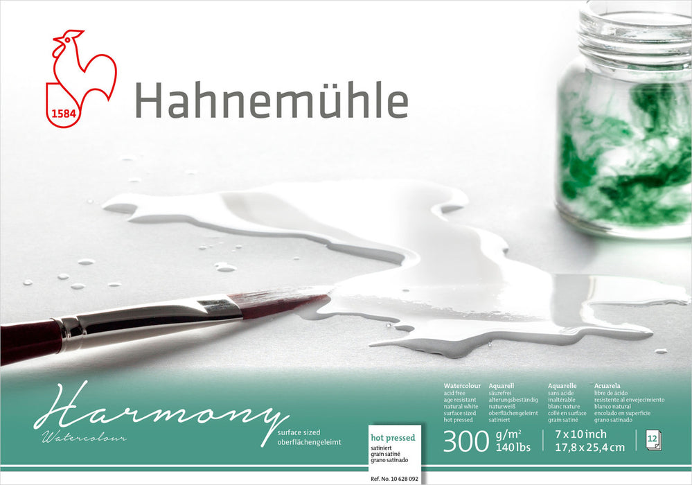 Hahnemuhle Harmony Watercolour 300gsm Hot Pressed 7"X10"