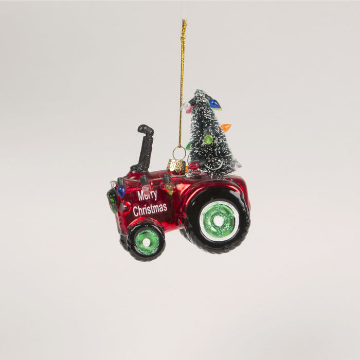 Festive Tractor Bauble