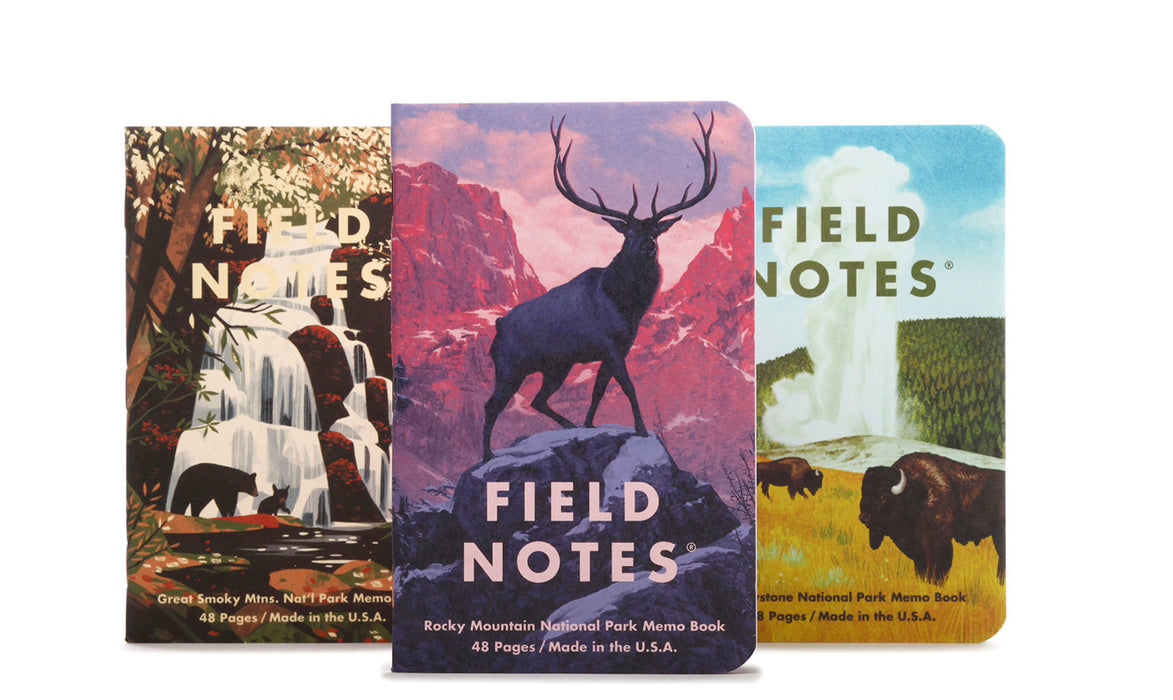 FIELD NOTES National Parks Series C 3-Pack Memo Books Graph Grid