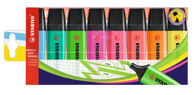 Stabilo Boss Original Highlighters Pack of 8