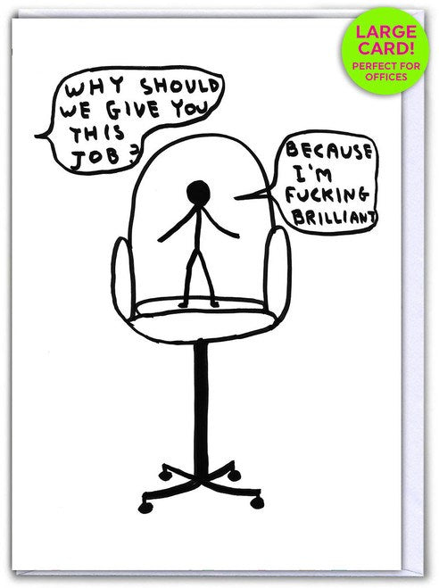 David Shrigley Card – I'm Brilliant (Large)
