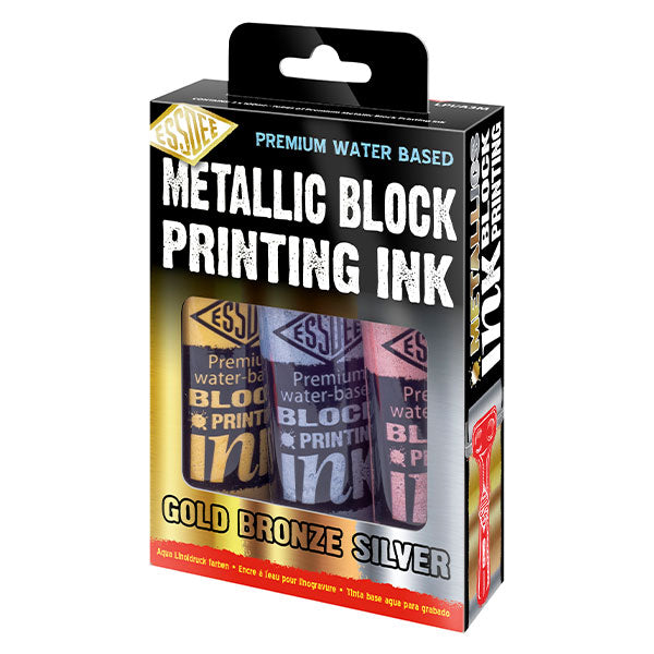 Metallic Block Printing Ink Set of 3